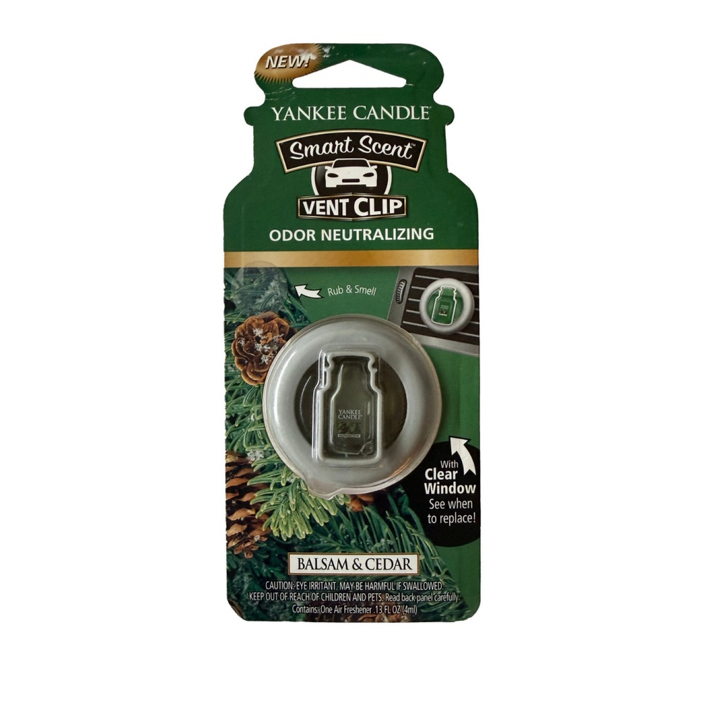 NWT YANKEE CANDLE Smart Scent VENT CLIP Balsam & Cedar air freshener